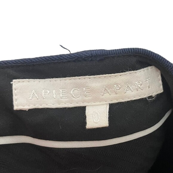 Apiece Apart Pants Size 0 Blue High Rise Cropped Skinny Ankle Slit Women’s - Picture 10 of 12